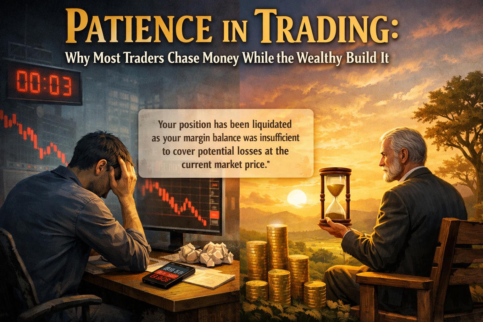 Patience in Trading: Why Most Traders Chase Money While the Wealthy Build It Your position has been liquidated as your margin balance was insufficient to cover potential losses at the current market price